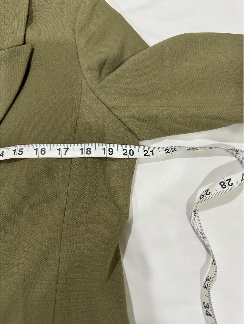 NWT Banana Republic Khaki Green Relaxed Fit Double Breasted Boyfriend Blazer 8 - Picture 7 of 9